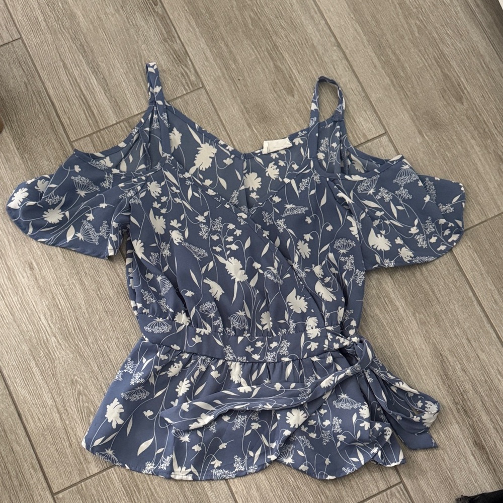 Floral Blue Women's Top